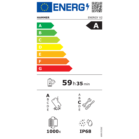 HAMMER ENERGY X2 6,1 6/128GB Dual SIM okostelefon - fekete/narancssárga - Image 7