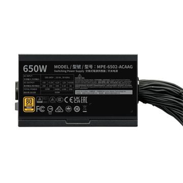 Cooler Master 650W - MWE Gold 650 V3 NM - MPE-6502-ACAAG-3BEU - 80+ Gold - ATX 12V Ver. 2.41 - Fekete Tápegység - Image 5