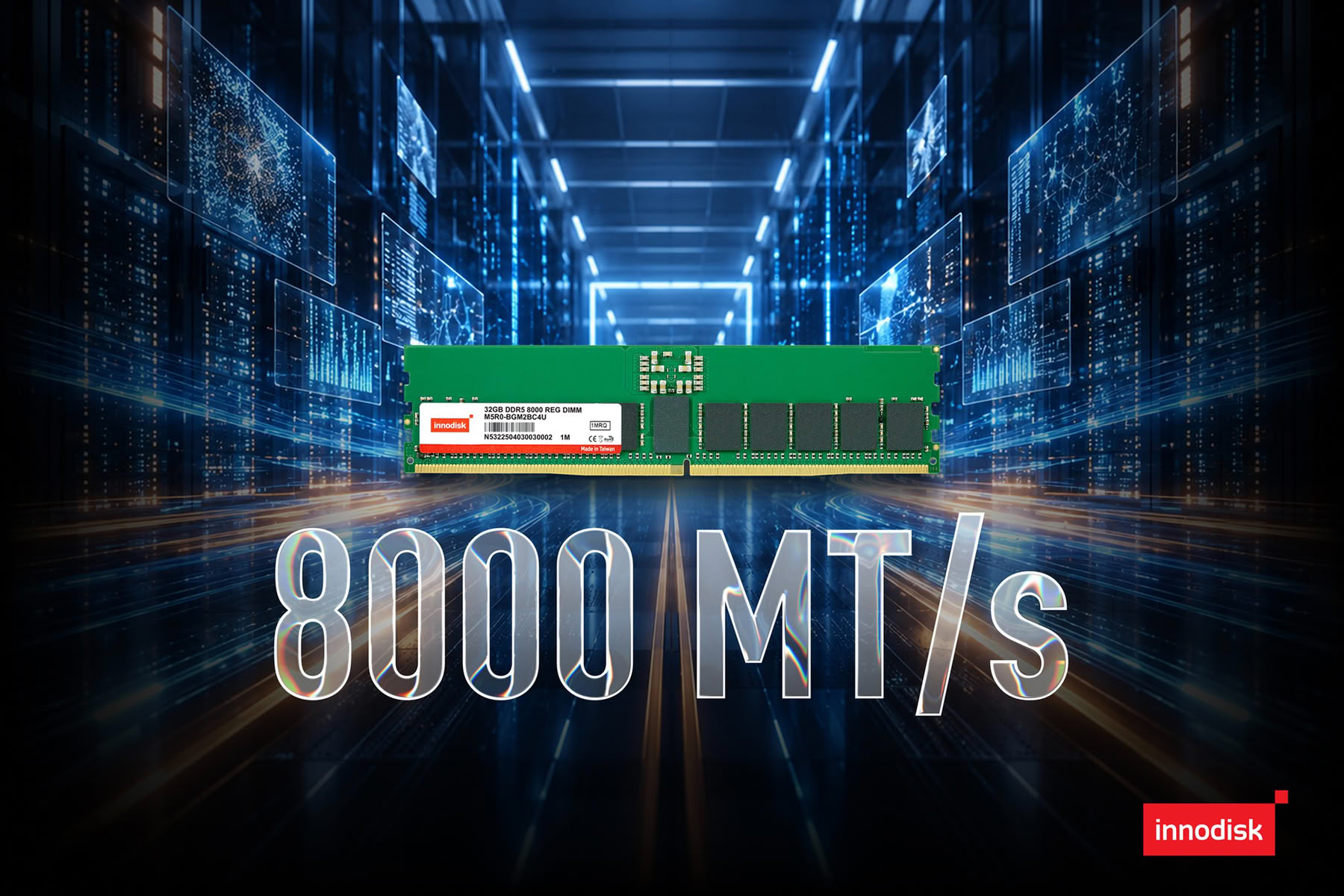 Az Innodisk elindítja a DDR5 8000 RDIMM-et az Edge AI és a nagy teljesítményű számítástechnikához