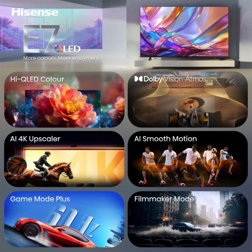 Hisense 43E7S 43' Hi-QLED 4K UHD Smart TV - Image 3