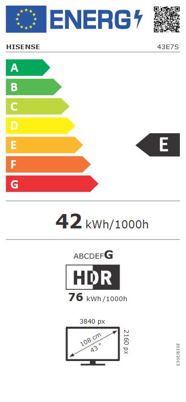 Hisense 43E7S 43' Hi-QLED 4K UHD Smart TV - Image 2